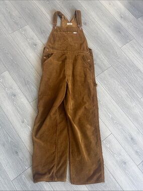 Wrangler Brown Corduroy Jumpsuit Overalls